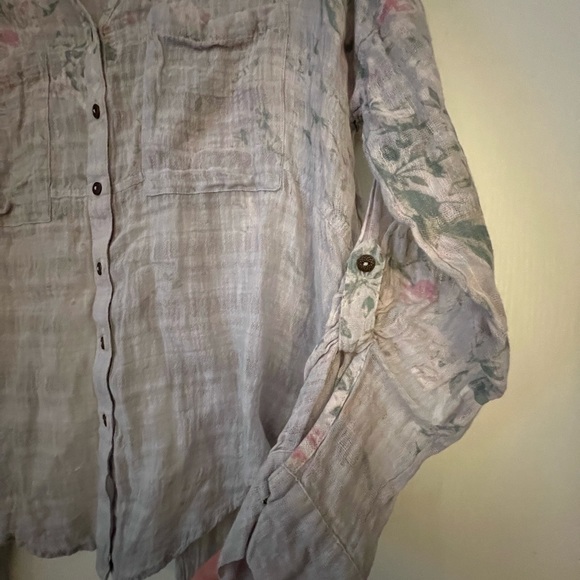 Free People Guaze Floral Blouse - Picture 3 of 5